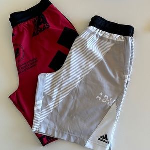 Adidas 9” Aeroready Graphic Shorts (2 pair)